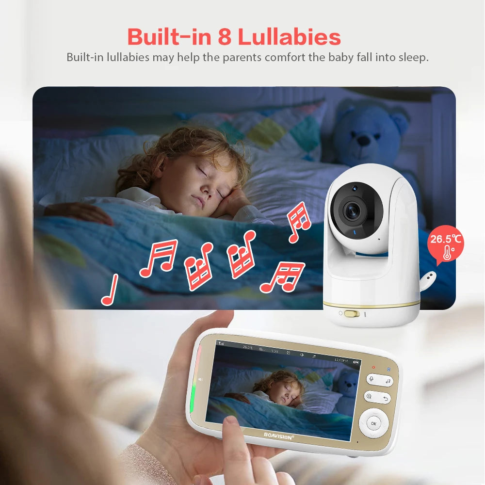 CowLost | 5-wireless-baby-monitor-3x-zoom-ptz-camera-feelbaby-app-and-full-color-ips-lcd-monitor-dual-control-security-camera-babysitter |13