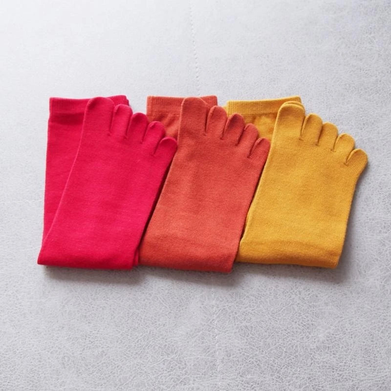 CowLost | product_id-women-s-autumn-breathable-cotton-five-finger-long-tube-toe-socks |9