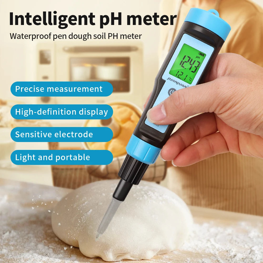 Digital PH Meter with Backlight for Food, Soil, Cosmetic, Cheese, Meat, Fruit, Dough Testing