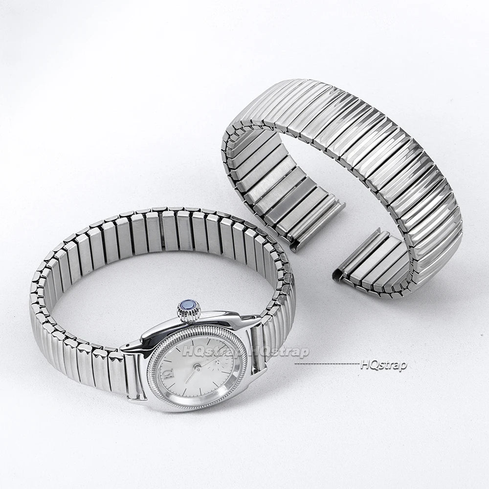 Stainless Steel Elastic Watch Band 12-20mm Silver Gold Stretch Expansion Strap Unisex
