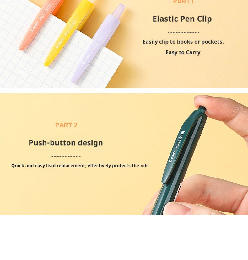 CowLost | product_id-pilot-acroball-retractable-ballpoint-pen-ultra-smooth-hybrid-ink-0-5-0-7mm-japanese-design-for-office-business |18