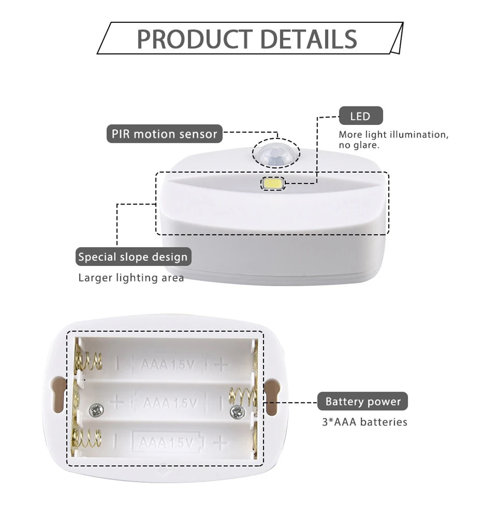CowLost | motion-sensor-light-indoor-led-night-light-stick-on-nightlight-battery-operated-lights-for-hallway-stair-closet-bedroom-bathroom |12