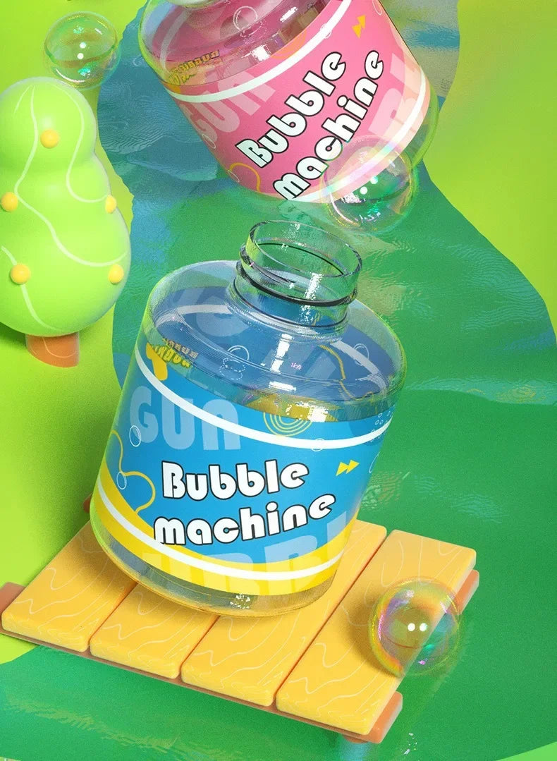 Space Electric Automatic Bubble Gun Toy for Kids Outdoor Summer Games