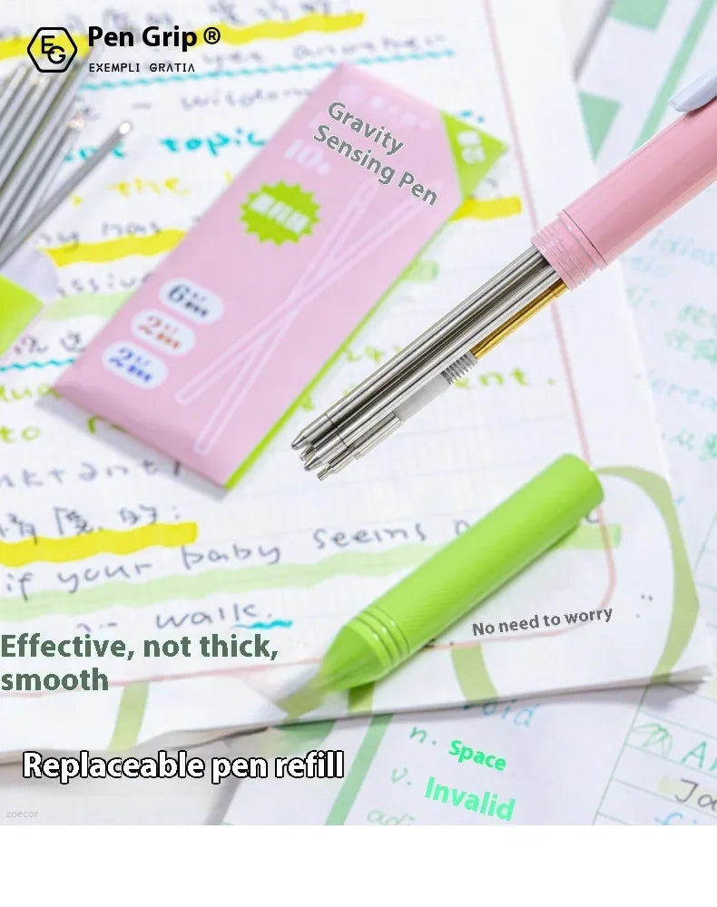 CowLost | product_id-black-technology-4-in-1-gravity-pen-with-metal-grip-multi-color-gel-ink-mechanical-pencil-for-school-and-office |13