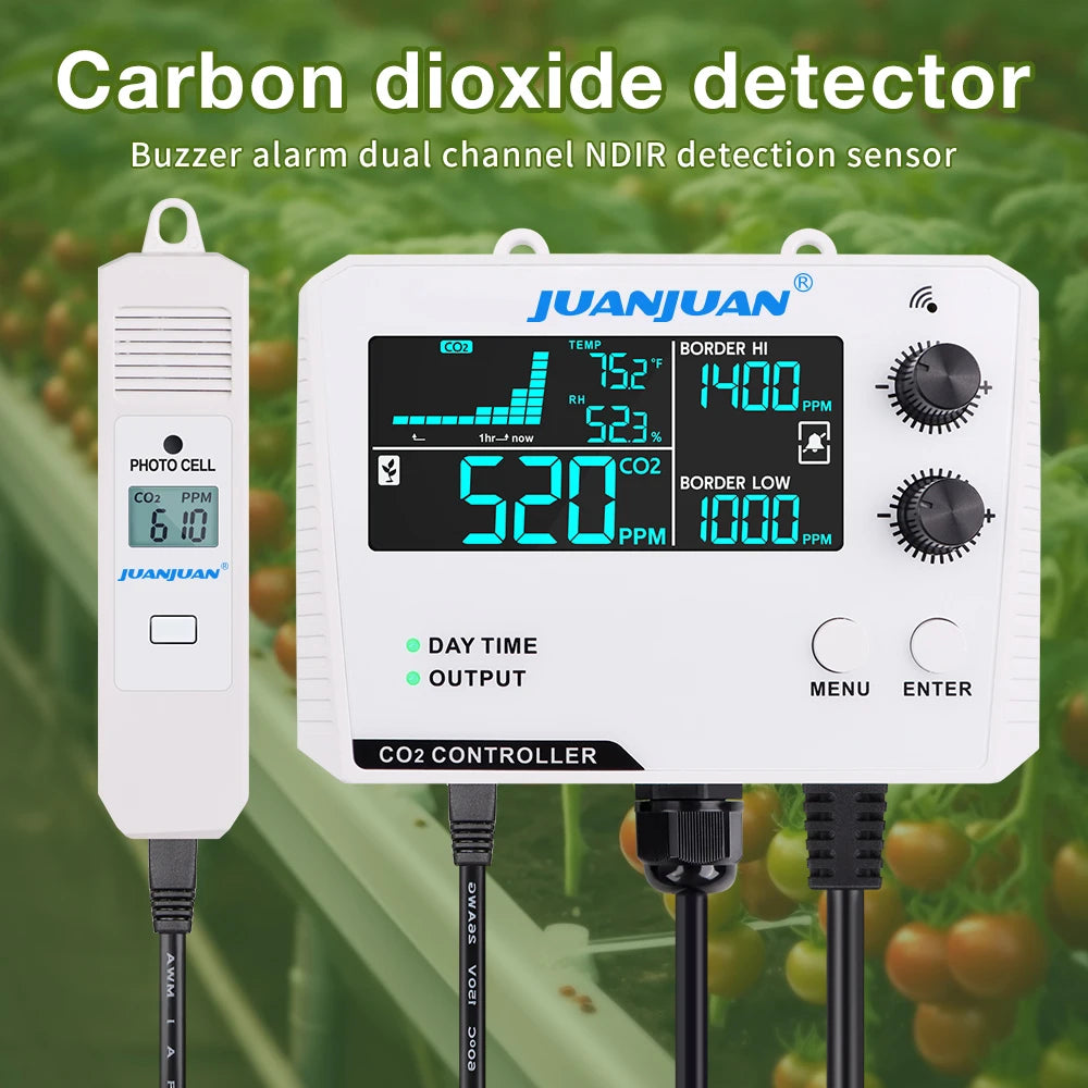 Automatic Greenhouse CO2 Controller with Day and Night Concentration Monitor