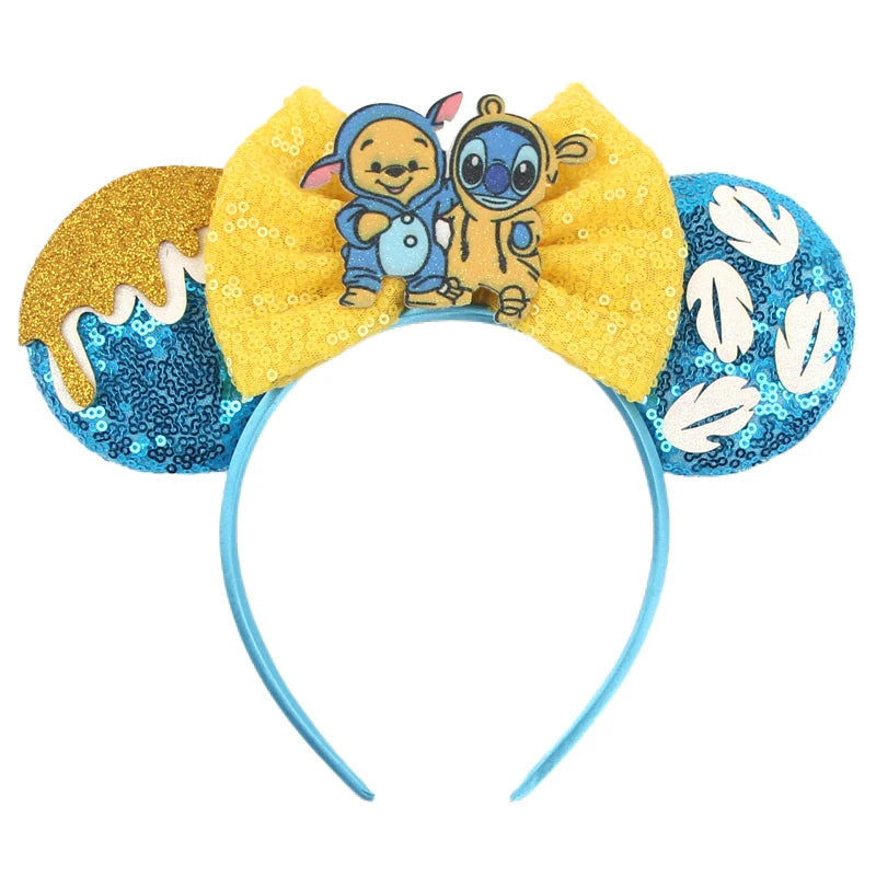 CowLost | cartoon-lilo-stitch-head-band-girls-sequins-bow-hairband |54