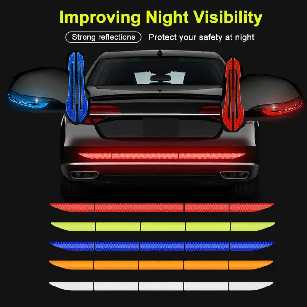 CowLost | 5pcs-set-car-reflectante-reflector-sticker-90-5-car-body-trunk-exterior-auto-accessories-reflex-exterior-warning-reflective-tape |1