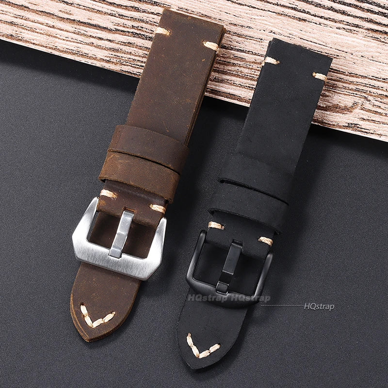 CowLost | bracelets-product_id-handmade-vintage-brown-cowhide-leather-watchband-22-26mm-for-panerai-pam111-441 |3