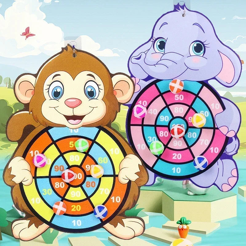 Kids Educational Sticky Ball Dart Board Montessori Indoor Sports Toy Gift