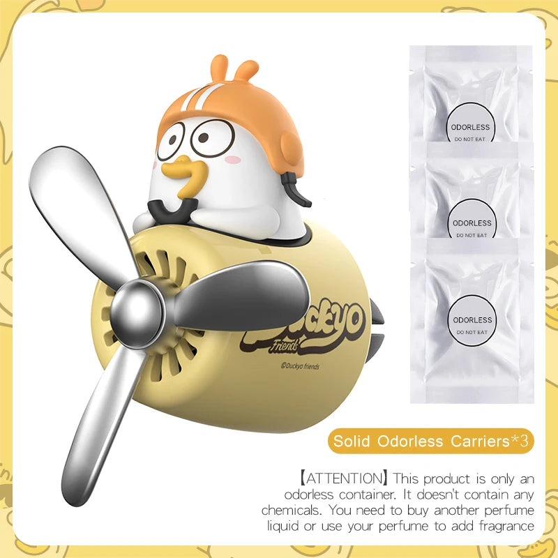 CowLost | product_id-no-perfume-diy-cute-duck-pilot-car-air-freshener-vent-clip-diffuser-ornament |21