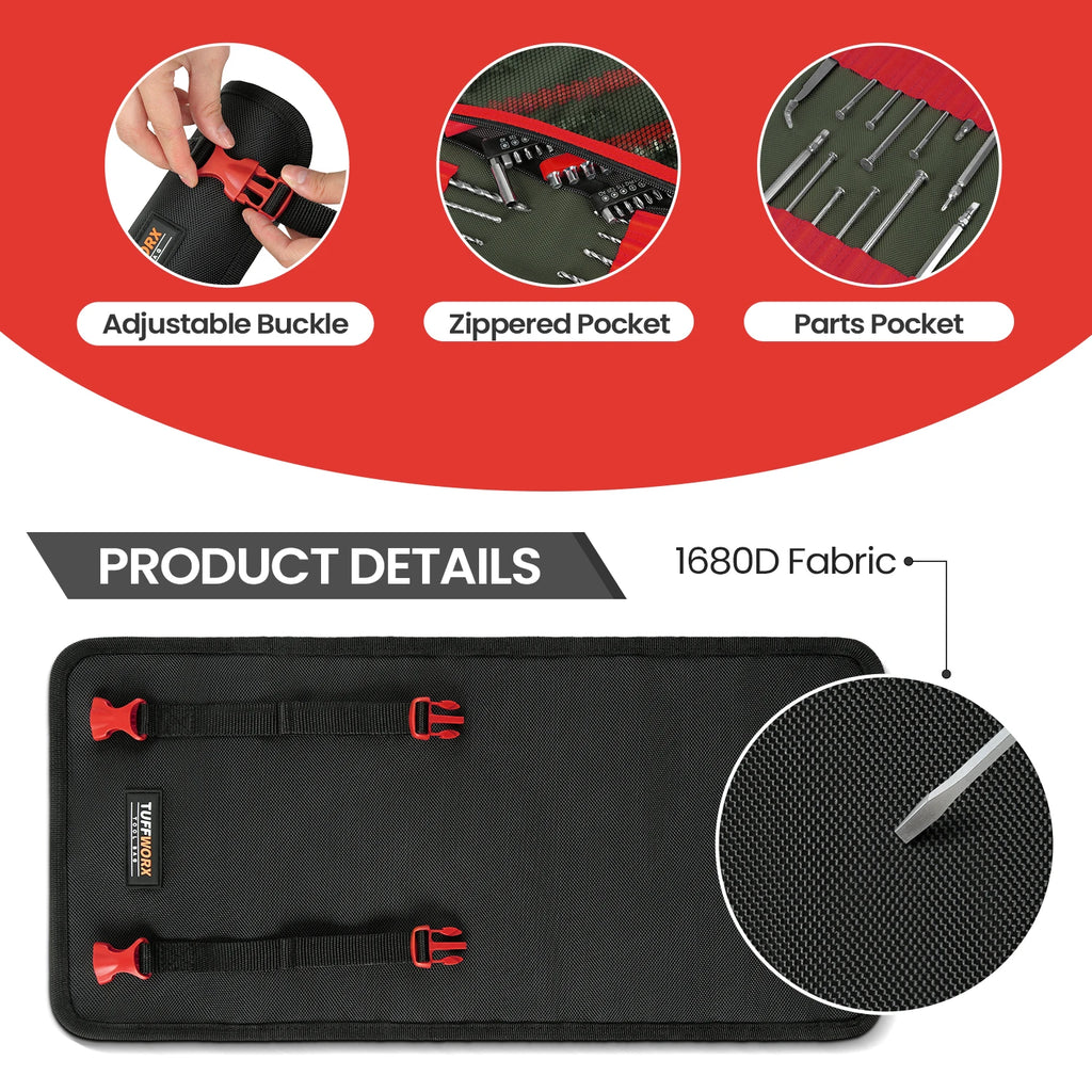 CowLost | product_id-tool-roll-bag-36-pockets-heavy-duty-1680d-oxford-cloth-with-adjustable-buckle-and-zippered-pouch |2