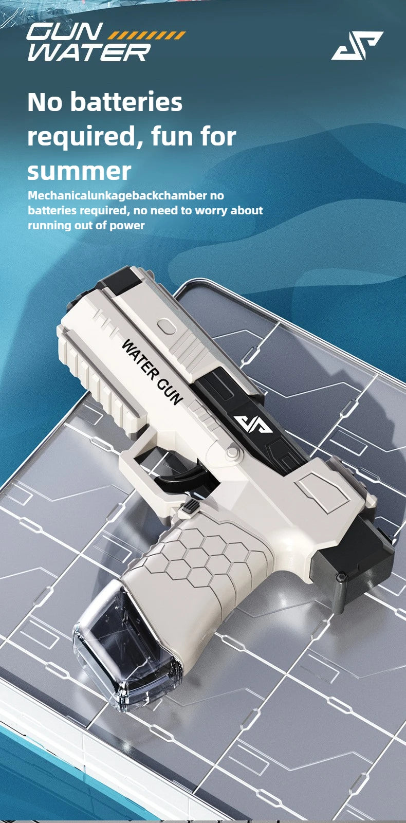 Funny Manual Water Pistol Toy Portable Squirt Gun for Outdoor Summer Beach Pool