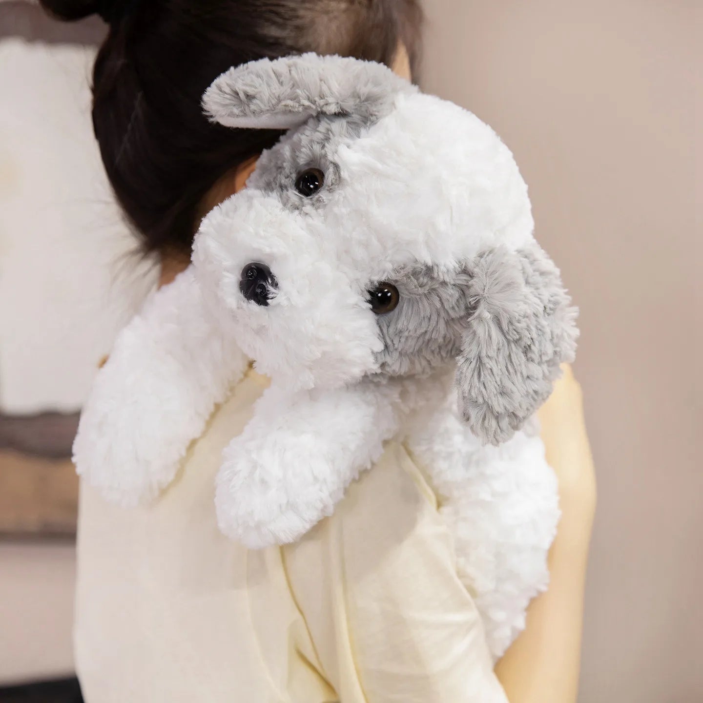 CowLost | fencing-barriers-sleeping-position-baby-dog-plush-toy-32-42-48cm-soft-stuffed-animal |11