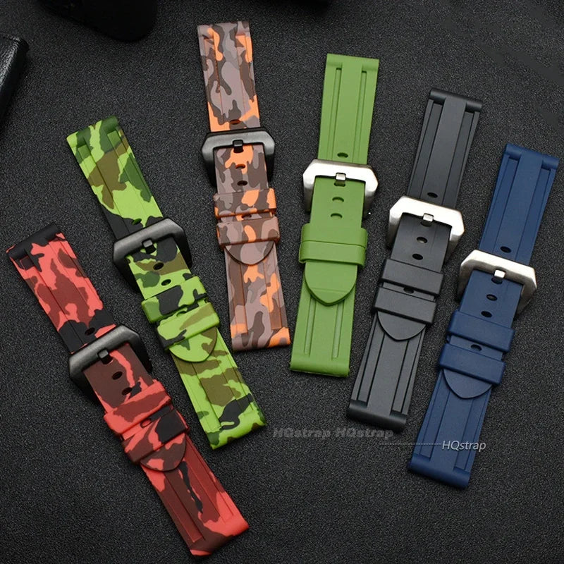 CowLost | rubber-watchband-for-panerai-20mm-22mm-24mm-26mm-soft-silicone-watch-strap-men-women-waterproof-sport-wristband-universal-belt |3