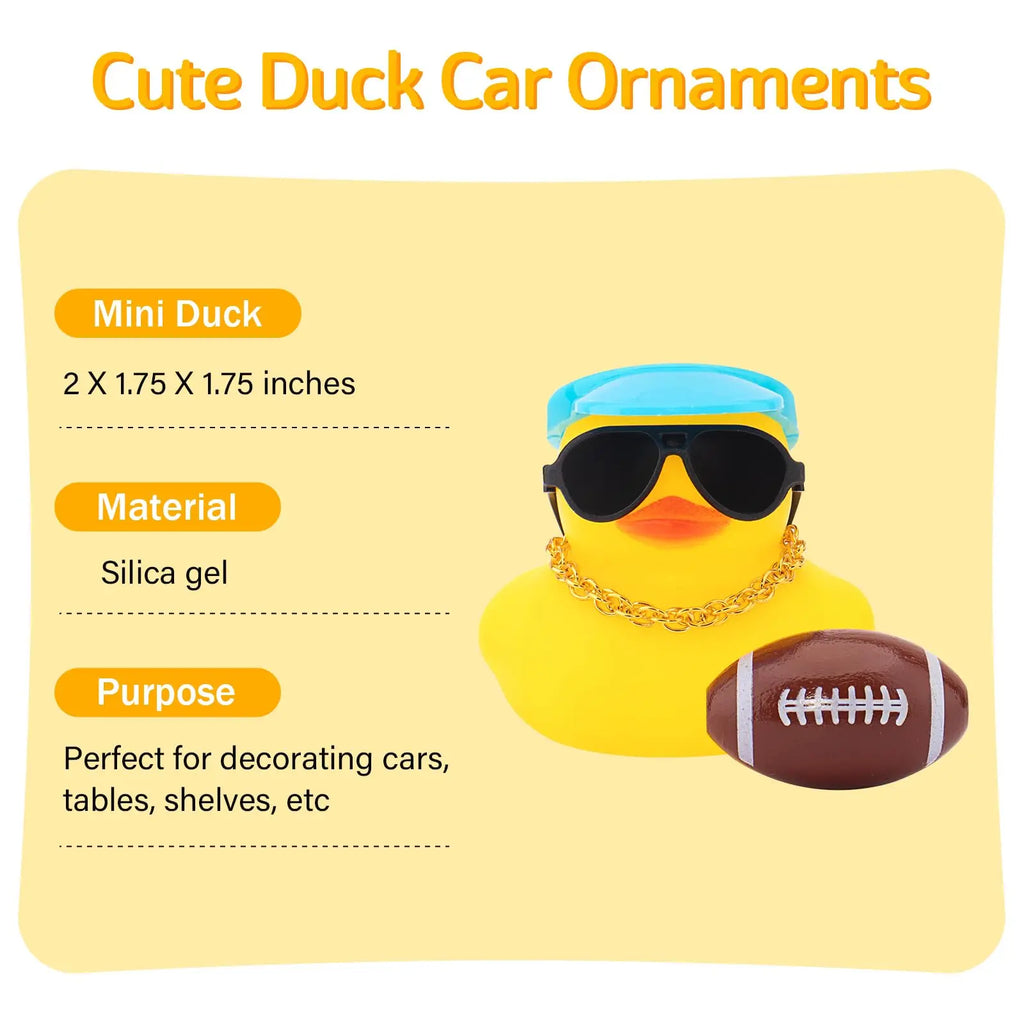 CowLost | product_id-rubber-duck-car-dashboard-ornament-with-badminton-car-accessory |3