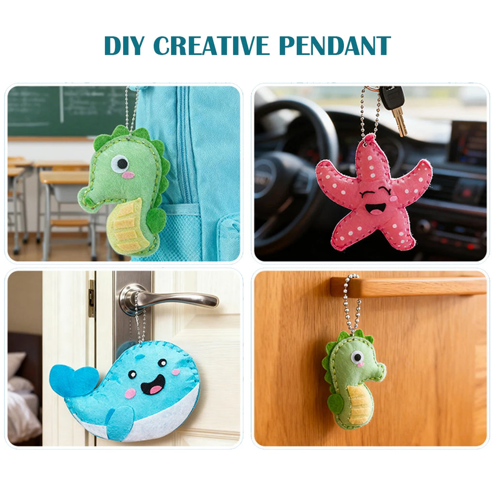 CowLost | product_id-fun-sewing-diy-pendant-set-with-cotton-lanyard-ocean-animal-toys-for-kids |4