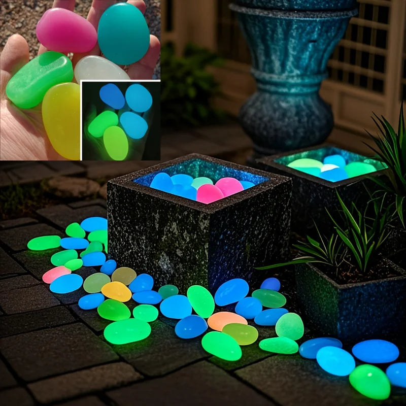 50pcs 20-30mm Landscape Stones for Garden, Fish Tank, Home & Wedding Decoration