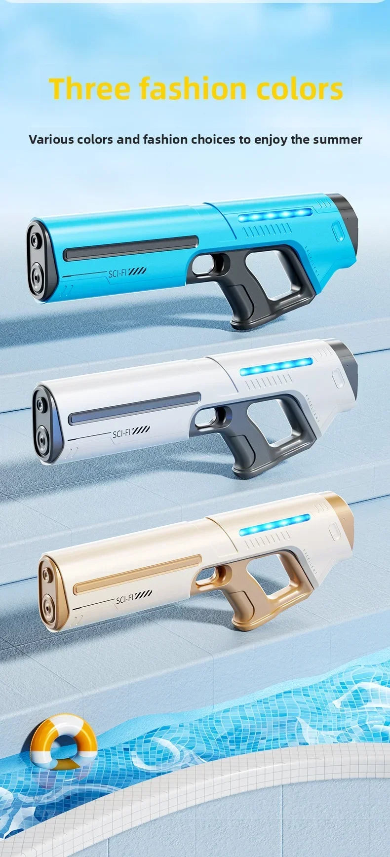 CowLost | product_id-childrens-large-capacity-fully-automatic-electric-water-gun-toy-for-outdoor-summer-fun |12