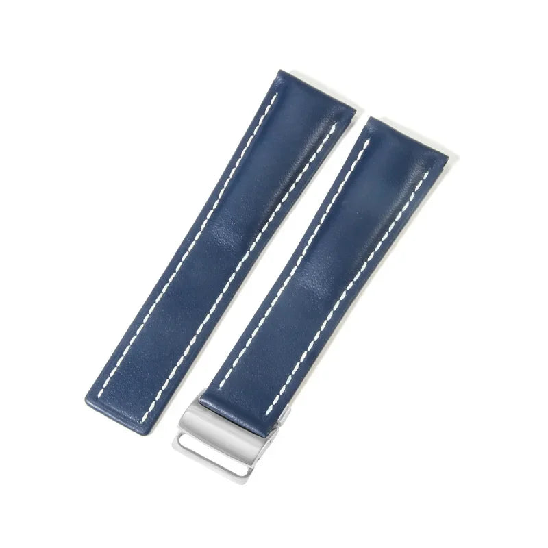CowLost | bracelets-product_id-22mm-24mm-cowhide-leather-watchband-for-breitling-with-metal-folding-buckle-replacement-strap |21