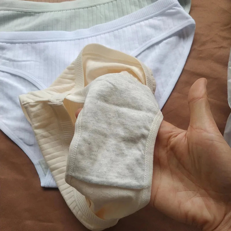 CowLost | product_id-3pcs-women-s-cotton-breathable-solid-color-brief-panties-m-xl-sexy-lingerie |6