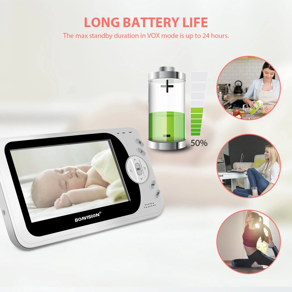 CowLost | 4-3-inch-wireless-video-baby-monitor-sitter-portable-baby-nanny-ir-led-night-vision-intercom-surveillance-security-camera-vb608 |14