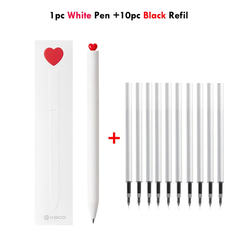 CowLost | product_id-kaco-first-cute-love-0-5mm-black-ink-gel-pen-set-rotating-ballpoint-for-valentines-day-gift |25