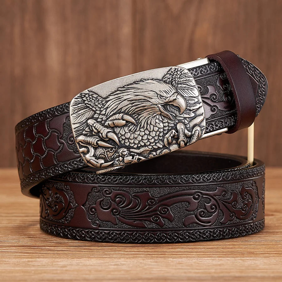 CowLost | 3-5cm-eagle-automatic-buckle-belt-emboss |11