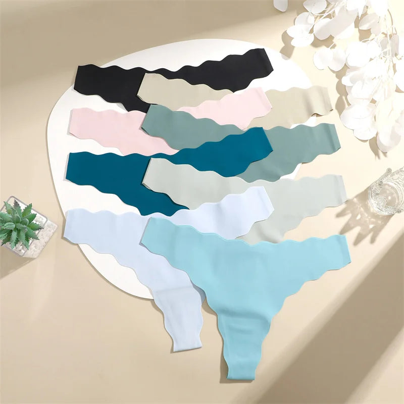 CowLost | activewear-pants-3pcs-women-seamless-ice-silk-ultra-thin-soft-low-rise-panties-set |8