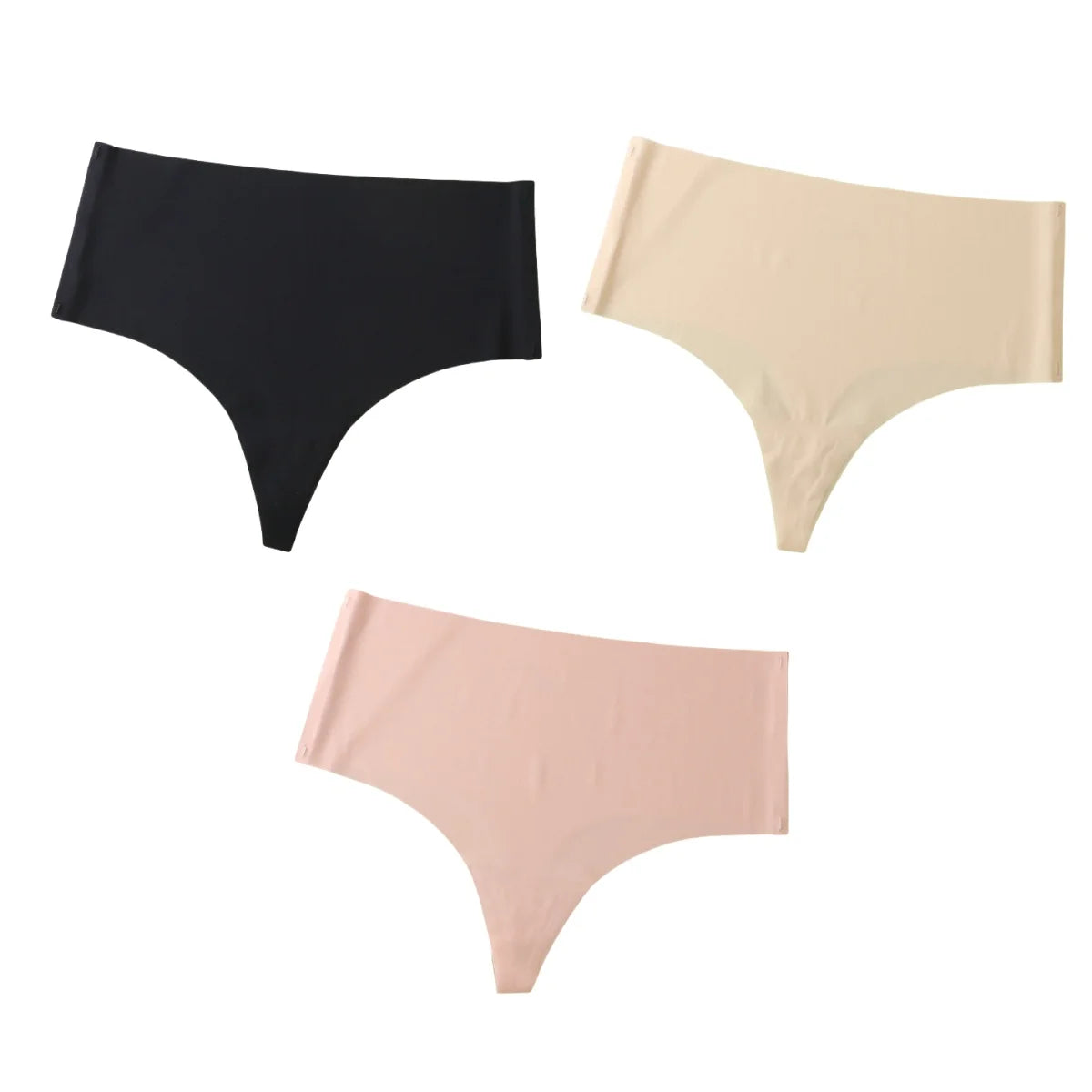 CowLost | product_id-3pcs-women-high-waist-seamless-soft-g-string-thongs-panties |18