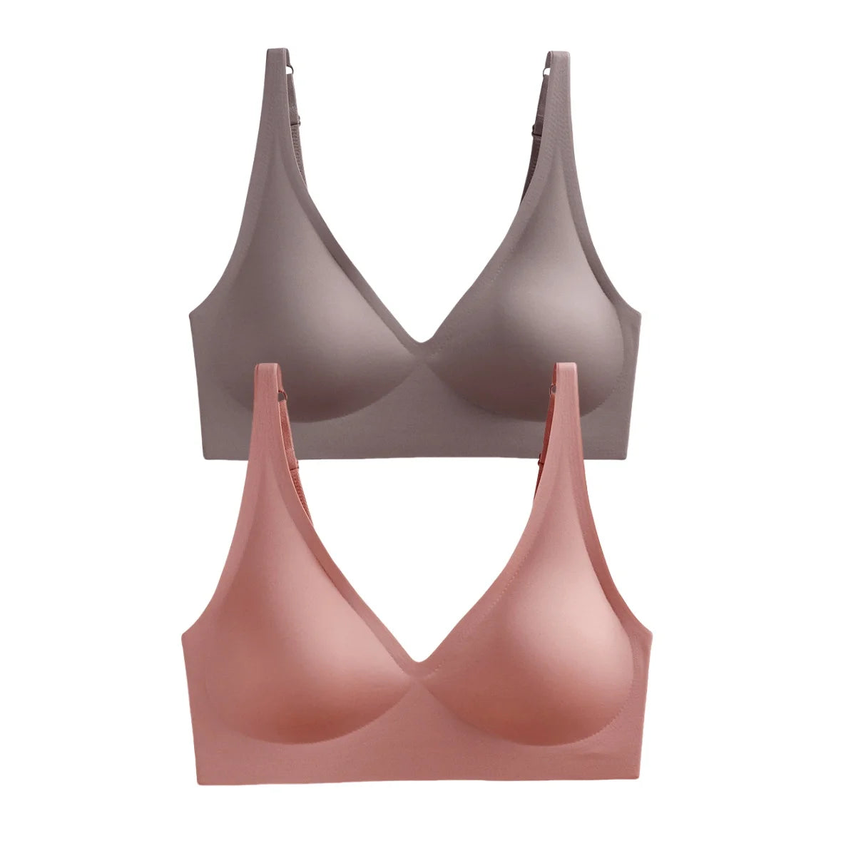 CowLost | product_id-2pcs-seamless-wireless-push-up-bras-soft-padded-deep-v-bralettes-s-3xl |16