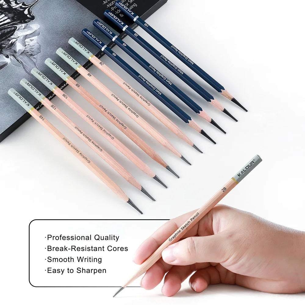 CowLost | product_id-kalour-22-25-36-39-piece-sketch-pencil-set-for-shading-portrait-drawing-smooth-graphite-pencils-for-students-professionals |5