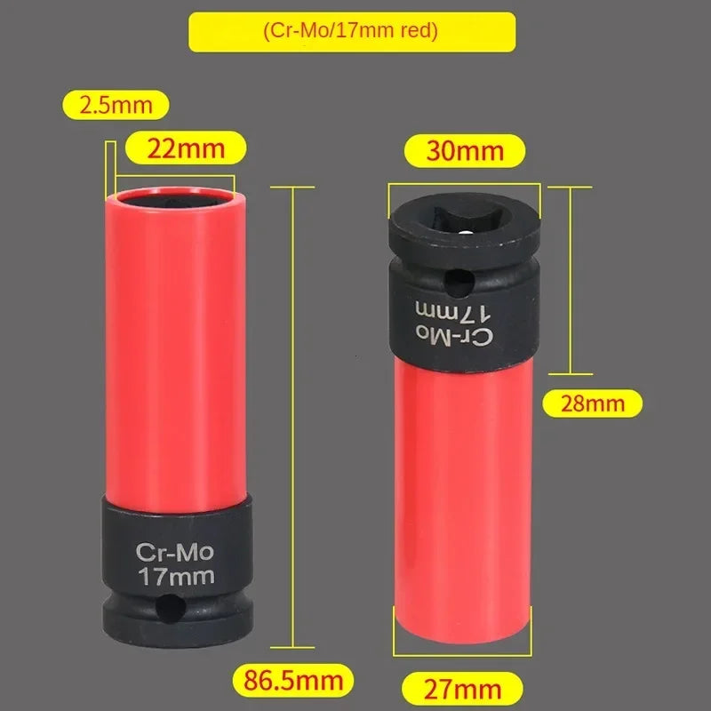 17mm 21mm Universal Wheel Lock Nut Removal Socket Wrench
