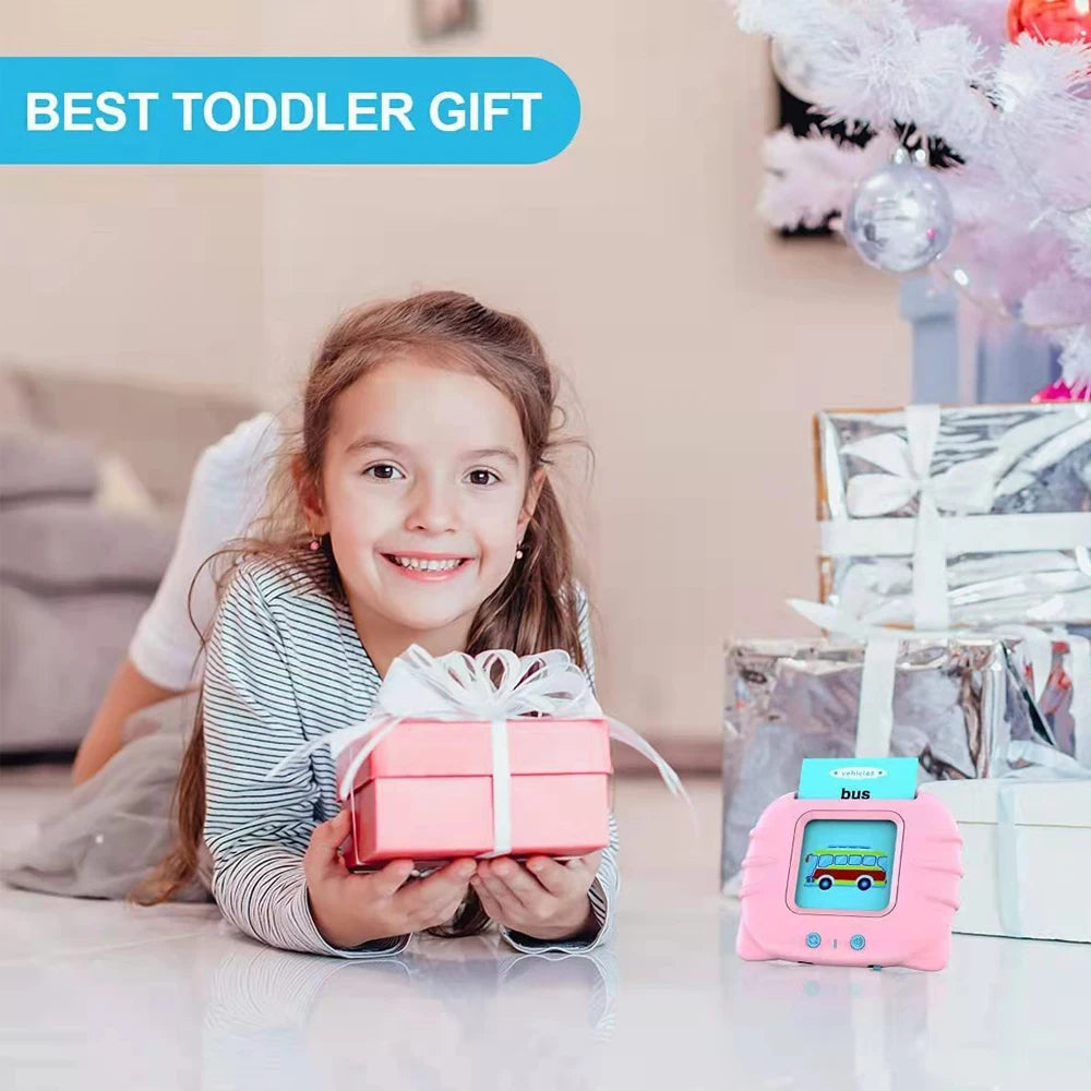 Talking Flashcards Learning Machine with Audio for Toddlers - English, Spanish, Italian, Arabic Educational Toy Gift