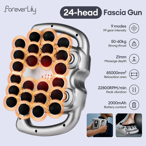 CowLost | uncategorized-24-head-fascia-gun-with-99-strength-levels-body-massager |2