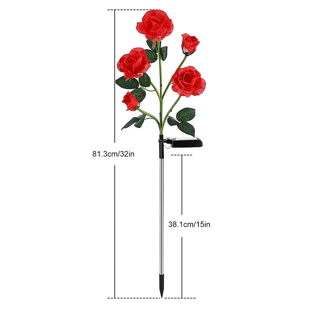 CowLost | product_id-ggbingo-solar-5-head-rose-flower-garden-lights-for-outdoor-yard-patio |6