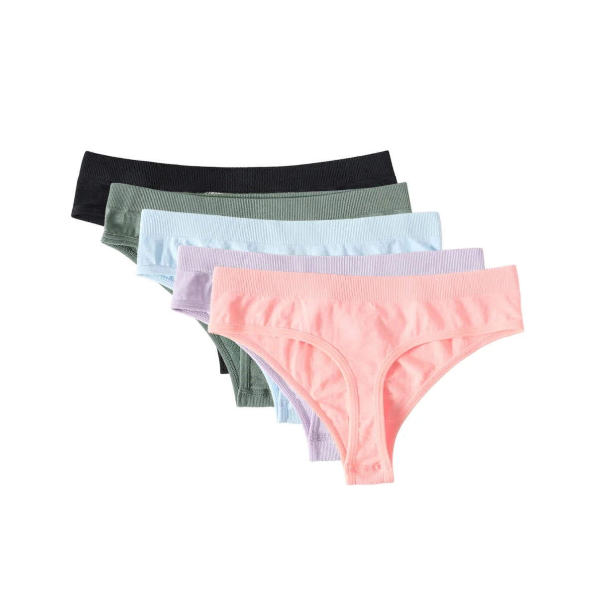 CowLost | product_id-5-pack-womens-seamless-low-rise-g-string-thongs-m-xl |24