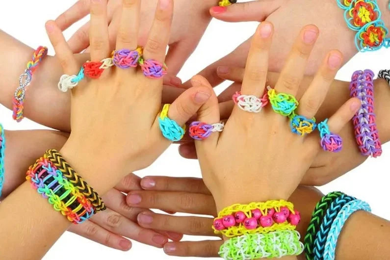 DIY Hand Knitting Machine Rubber Band Loom for Kids Colorful Bracelet Craft Toys