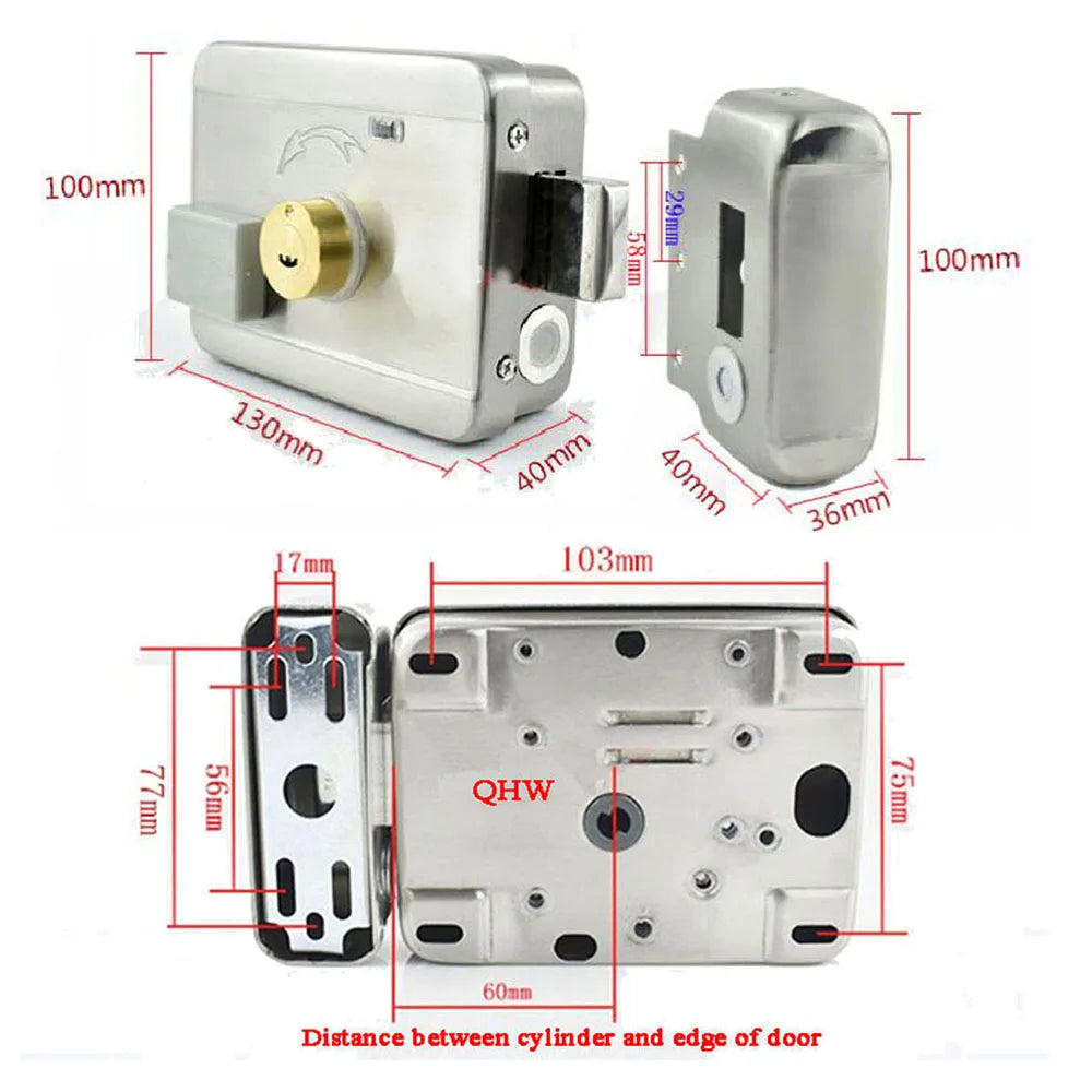 CowLost | locks-keys-product_id-12v-invisible-electric-gate-lock-with-remote-controller-and-battery-included-for-intercom-access-control-system |8