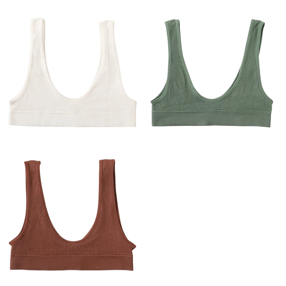 CowLost | product_id-3pcs-seamless-wireless-push-up-u-shape-bras-for-women-comfort-sport |32