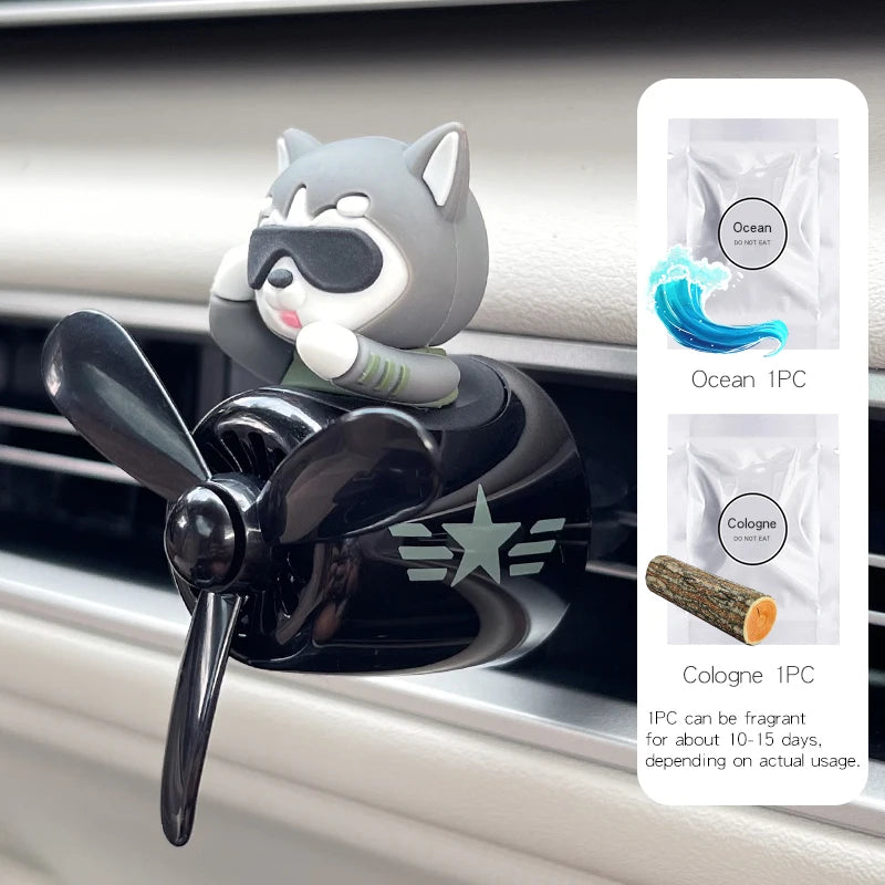 CowLost | product_id-rotating-pilot-bear-car-air-freshener-vent-clip-ocean-scent-diffuser |27