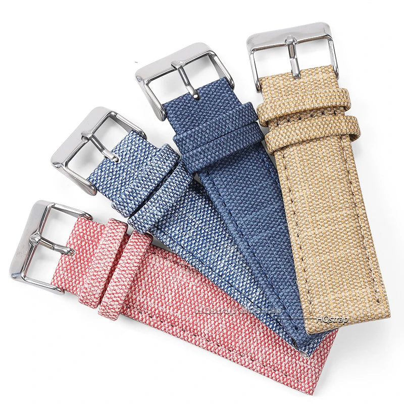 CowLost | product_id-denim-pattern-nylon-watchband-10-22mm-for-casio-seiko-vintage-unisex-strap |5