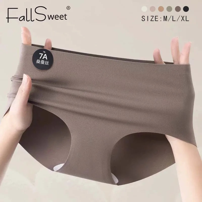 CowLost | product_id-fallsweet-8pcs-seamless-ultra-thin-high-elastic-mulberry-silk-panties-for-women-m-2xl |2