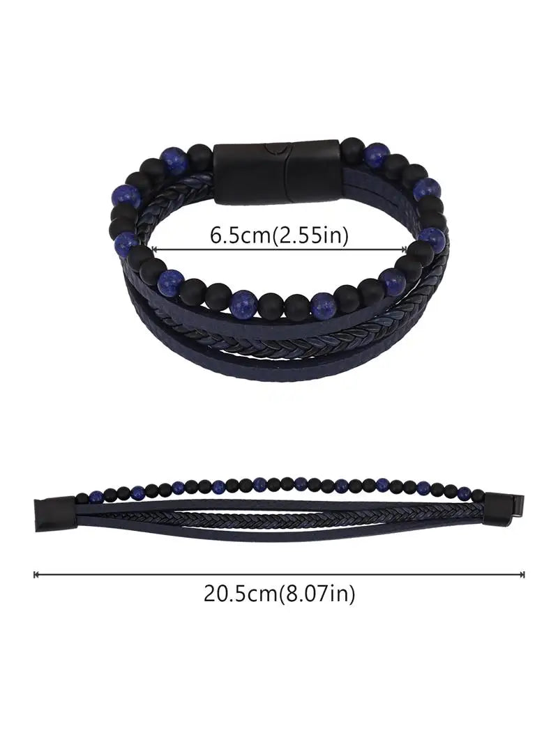 CowLost | badge-pass-holders-jiayiqi-stainless-steel-and-leather-bangle-bracelet-for-men |5