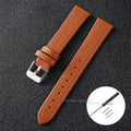 Ultra-Thin Leather Watch Strap Band 10-22mm Red White Black Wristwatch Bracelet