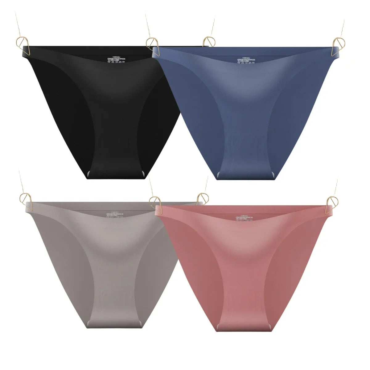 CowLost | product_id-4pcs-women-s-seamless-low-rise-ultra-thin-ice-silk-briefs-solid-colors |22