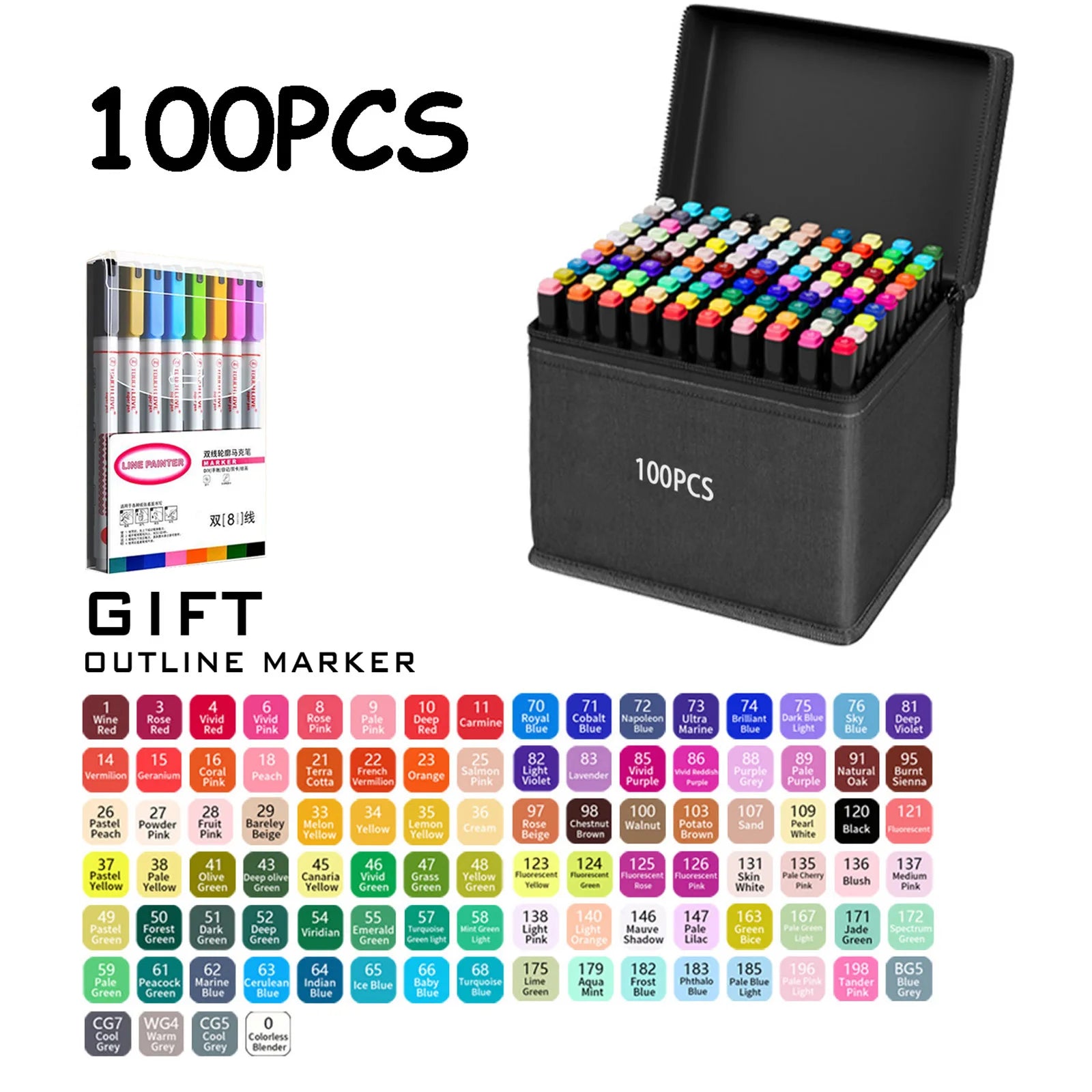 CowLost | product_id-120-color-double-tip-permanent-art-marker-set-for-drawing-design |20