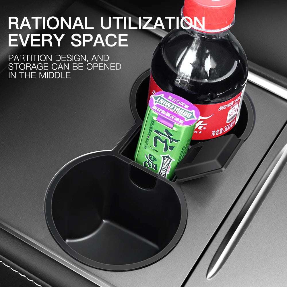 CowLost | for-tesla-model-3-y-highland-junipe-water-cup-holder-storage-box |5
