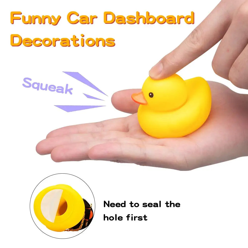 CowLost | product_id-2pc-yellow-car-duck-with-helmet-propeller-windbreaker-interior-decoration-without-light |4