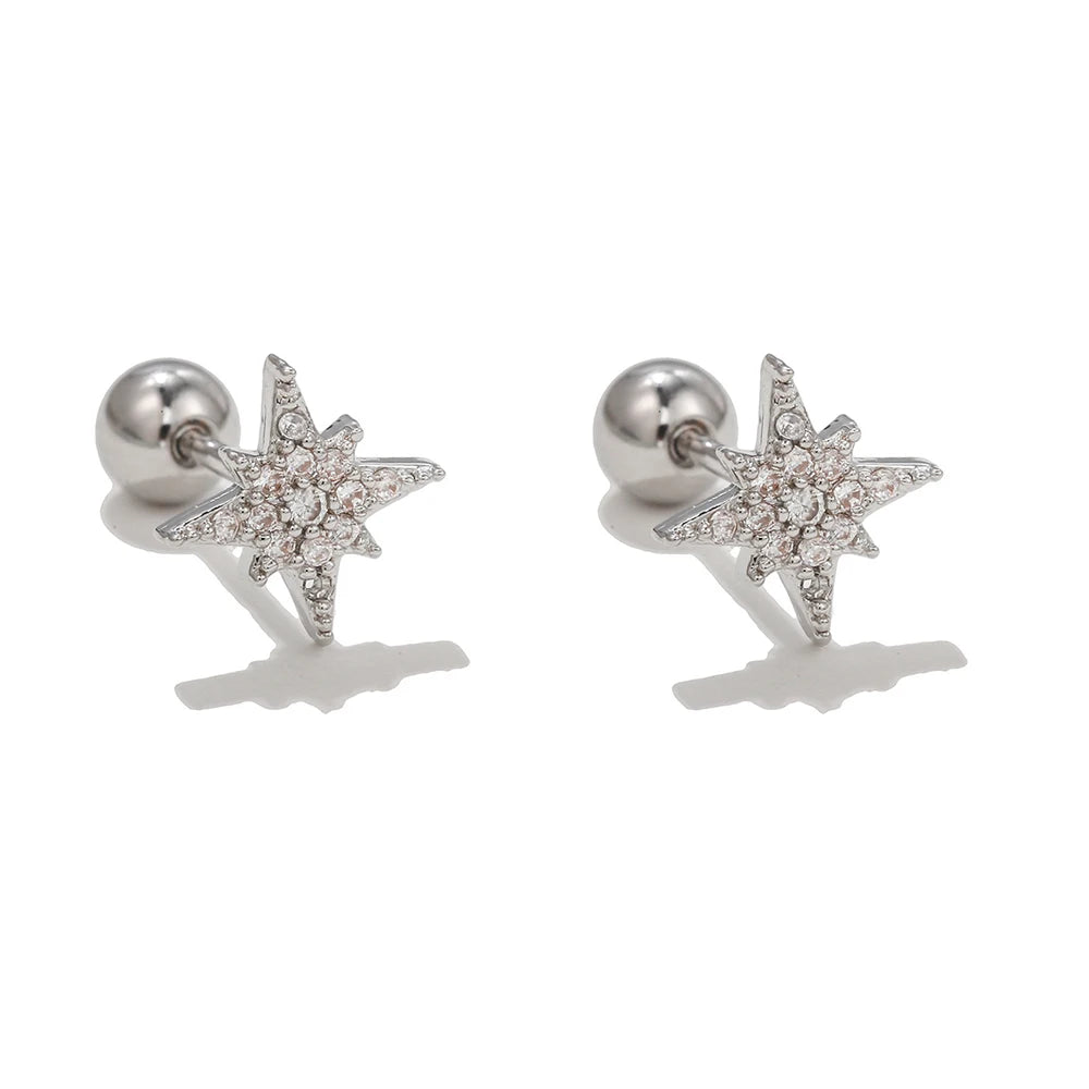 CowLost | business-card-cases-stainless-steel-cubic-zirconia-chain-hoop-earrings-for-women |22
