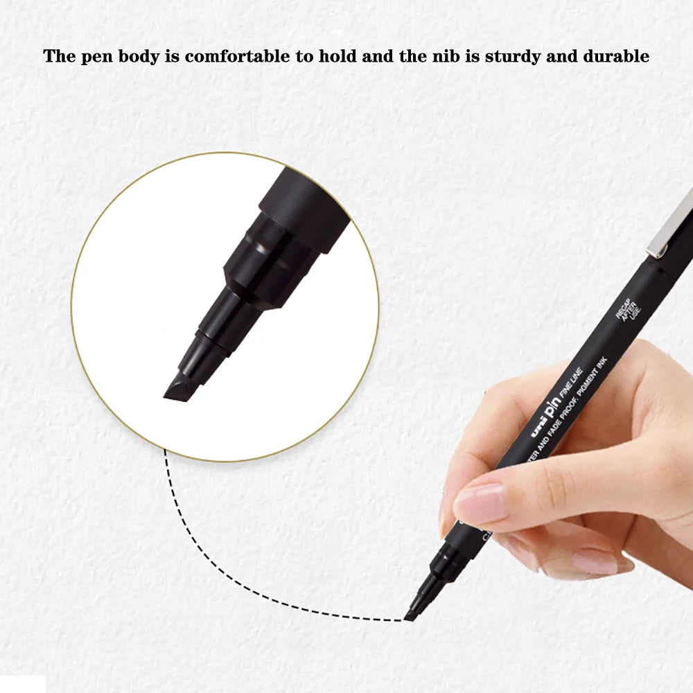 CowLost | 3-6-12pcs-japan-uni-pin-200-hook-drawing-pens-multi-specification-black-needle-pen-manga-design-drawing-stationery-art-supplies-1 |4
